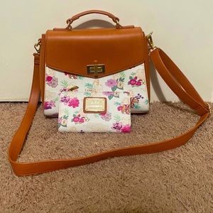 Loungefly floral princess shoulder bag. Lightly used.